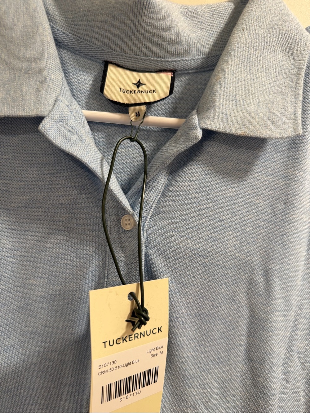 Tuckernuck $148 Light Blue Pique May Polo Dress M Preppy Coastal Beach Resort - Picture 3 of 4